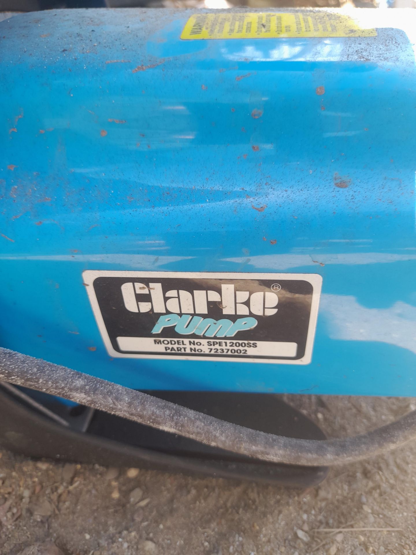 Clarke SPE 1200SS 1in Self Priming Stainless Steel Pump 240v, Serial Number 0274 - Image 2 of 4