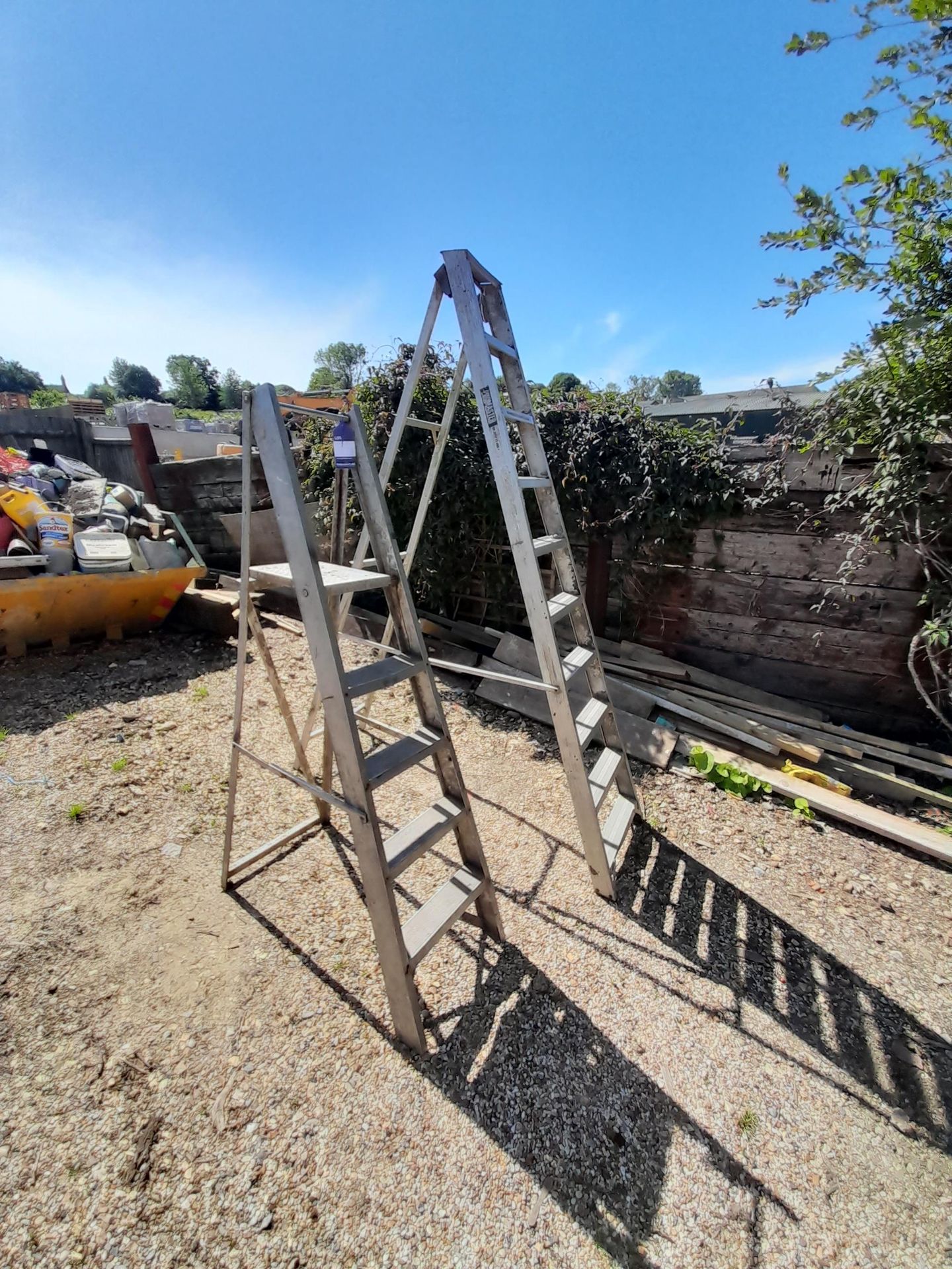 2 x Aluminium Step Ladders (1 x 9 Tread and 1 x 5 Tread)