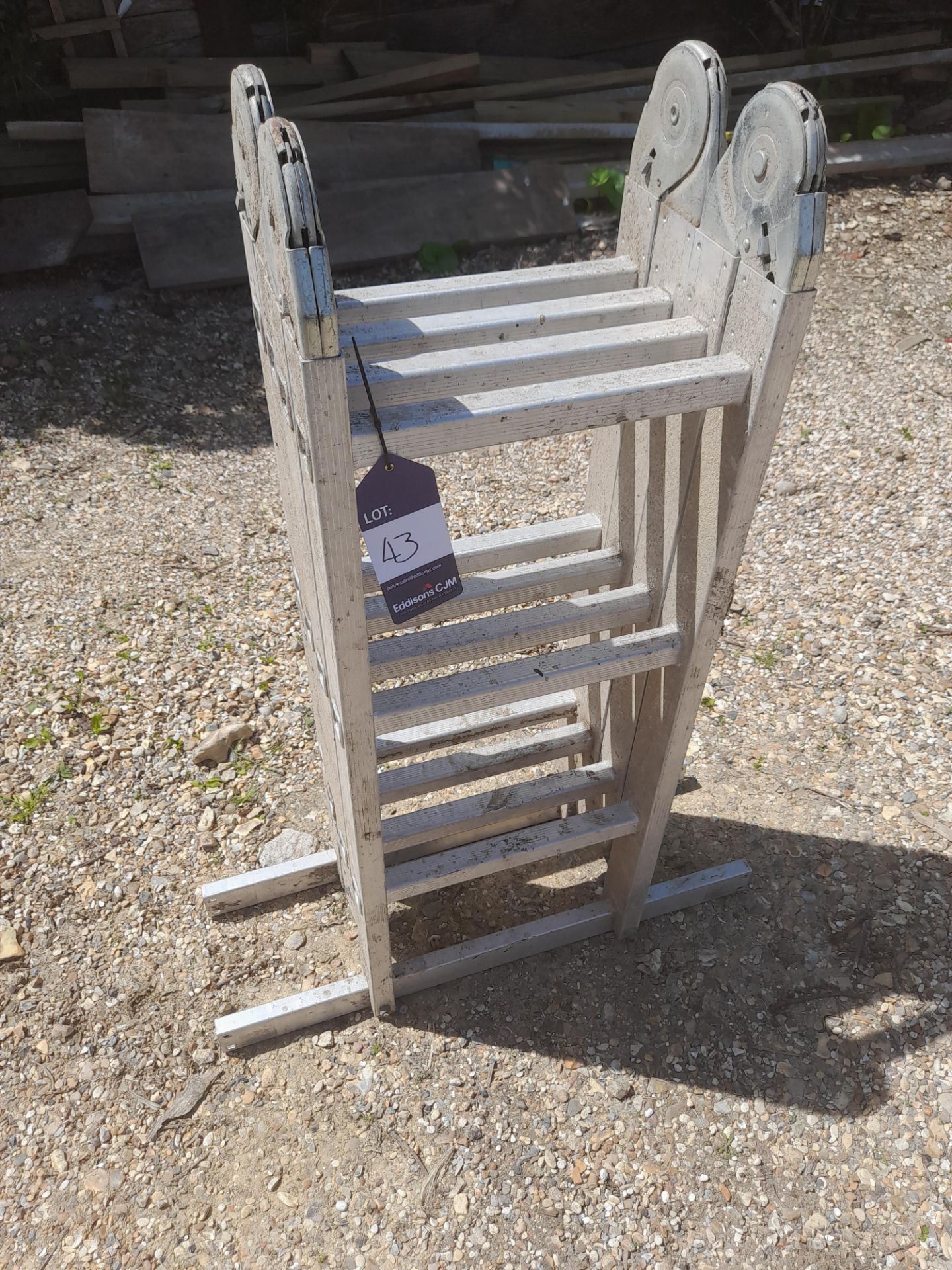 4 Section Aluminium Folding Ladder 3600mm - Image 4 of 4