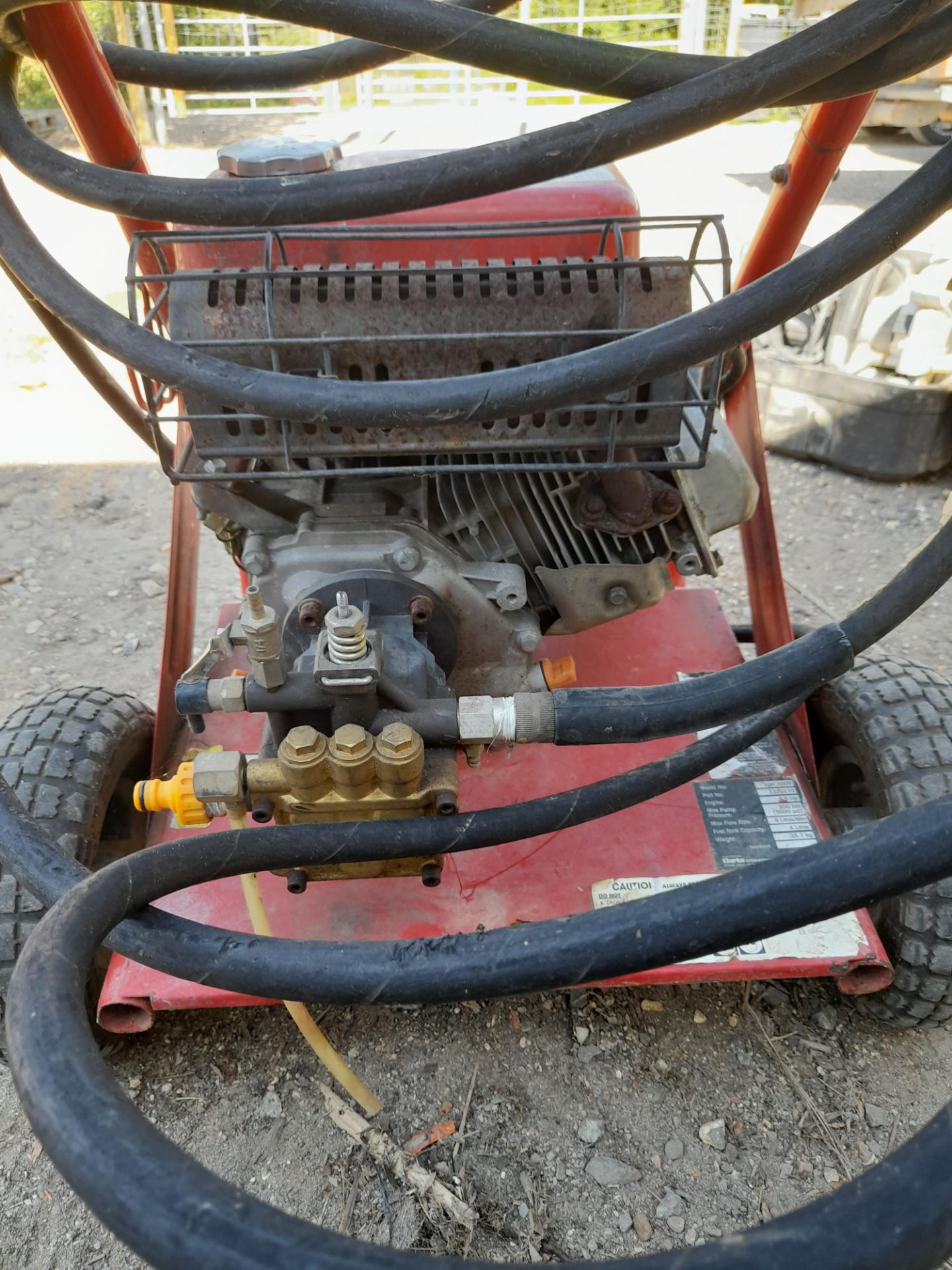 Clarke Tiger 3000 Petrol Pressure Washer Serial Number 7320210 with Chrome Industrial Patio - Image 4 of 7