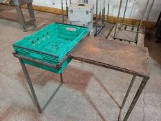 8 x Various Steel Fabricated Packing Frame Tray Stands
