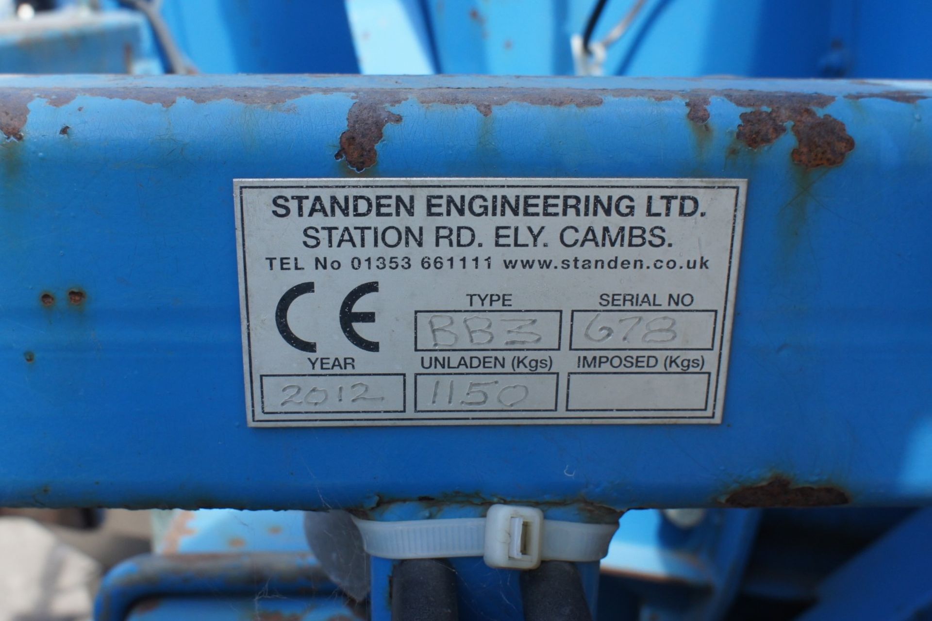 Standen Pearson BB3 (SP300), 3 Row Potato Planter, Serial Number 678, Year 2012 - Image 3 of 8