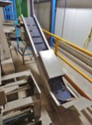 ENE Stainless Steel Inclined Flighted Conveyor 2.5m x 0.3m