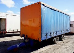 Un-named Twin Axle Drawbar Trailer, Air Suspension, Curtain Sides & Barn Doors, 7.5m x 2.5m x 2.5m