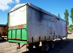 Keith Collingwood Twin Axle Drawbar Harvest Trailer 8m, Capacity 8T, 8m x 2.5m x 2.2m, Serial Number