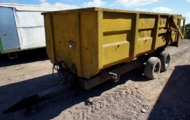 Griffith 10T Twin Axle Drawbar Dump Trailer (flat tyre)