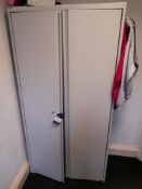 Metal double door office cabinet