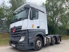 2016 Mercedes Actros 2545 Euro 6 6x2 mid lift tractor unit.