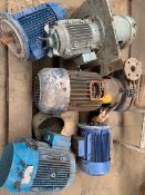 Pallet of electric motors including two units with pumps