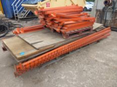 Qty of pallet racking including 4x 3.65m uprights and 12x 3.3m crossbeams