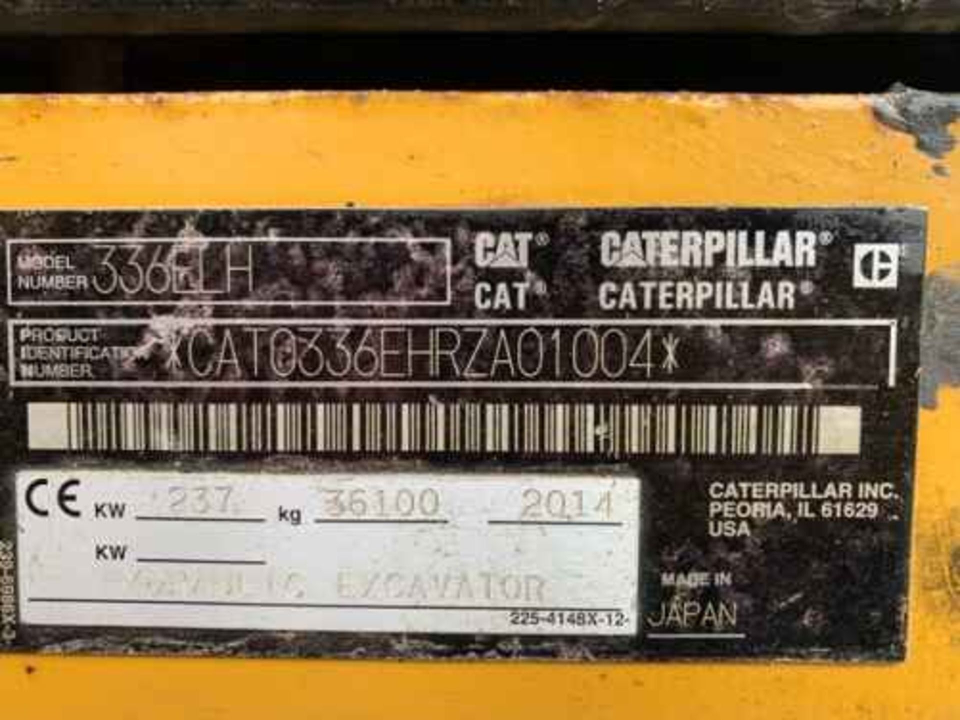 2014 Caterpillar 336ELH Tracked Excavator - Image 6 of 15