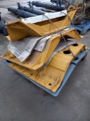 Pallet of Caterpillar D9R belly plates