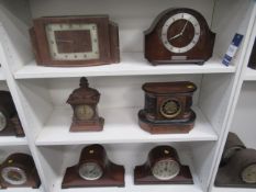 6x wooden mantle clocks including Arnold & Lewis clock