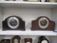 Bakelite and wooden mantle clocks