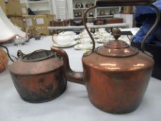 A Copper kettle and pot