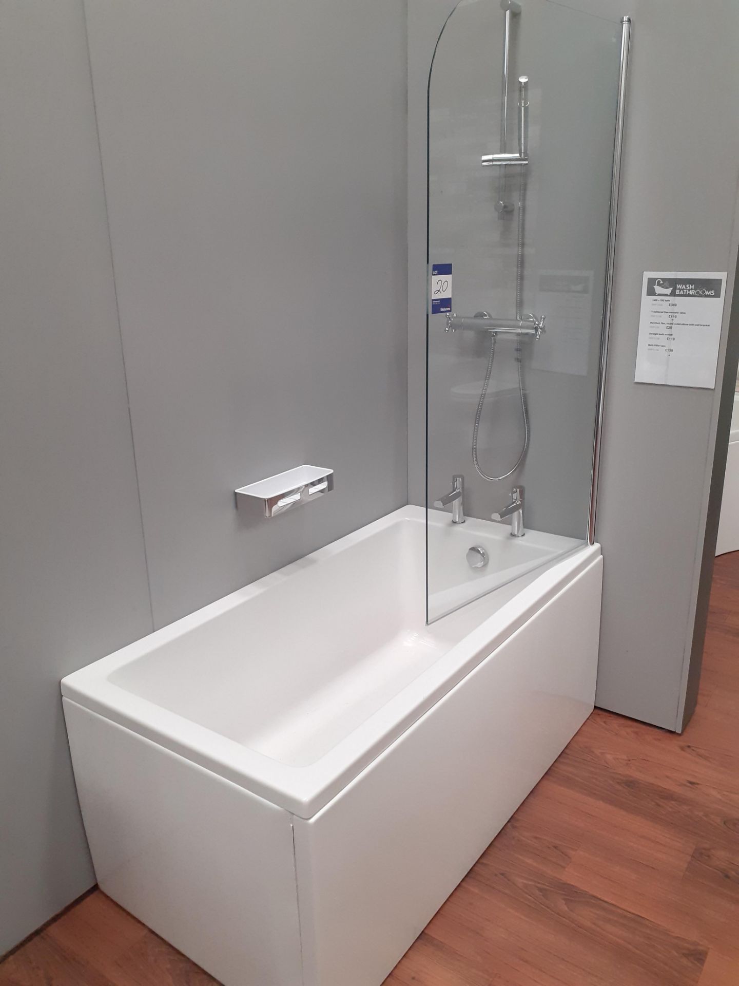 Bath with Screen & Display Shower