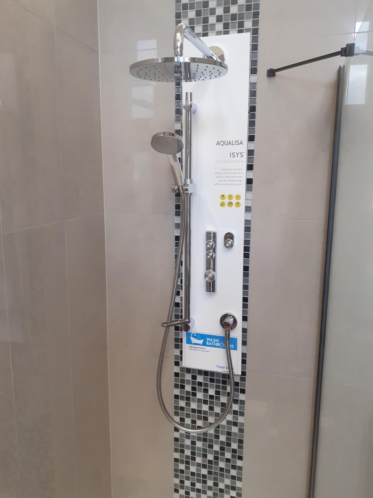 Shower Screen, Tray & Display , Aqualisa Isys Digital Shower - Bild 2 aus 3