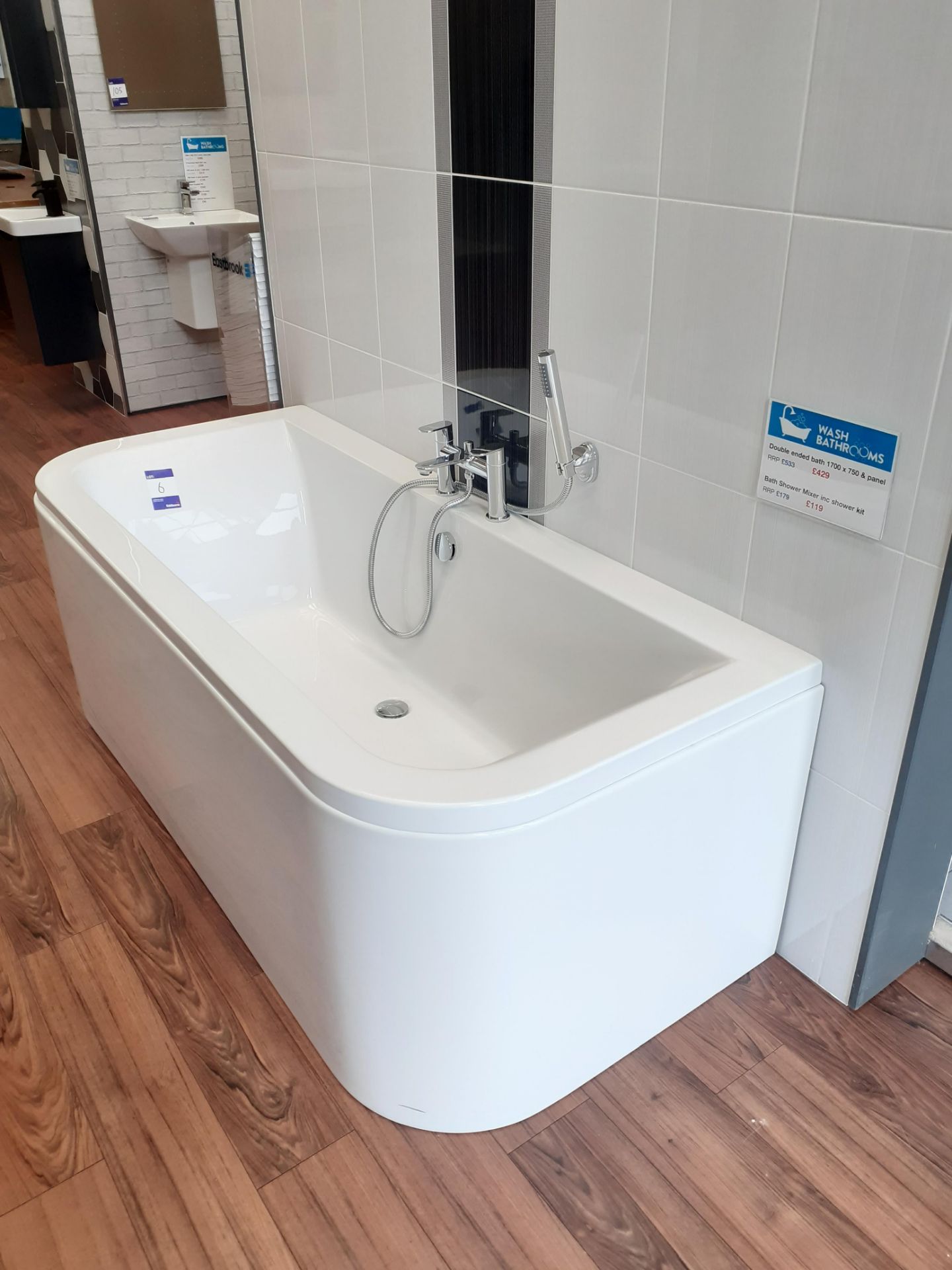 Double Ended Bath with Mixer Taps
