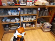 Large quantity of crockery, cutlery, glass jars etc. as photographed