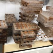 Quantity of chocolate moulds to include sets of truffle shell moulds, circa 50 moulds