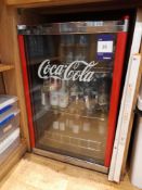 Husky single door Coca Cola branded fridge bottle