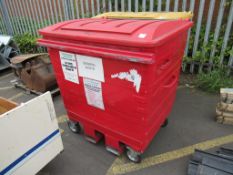 A Red Taylor Continental 1100 Commercial Bin. Please note there is a £5 + VAT Lift Out Fee on this L