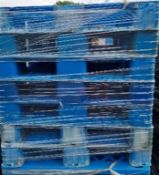 7no. Blue Open Deck Plastic Pallets 1200 x 1000 x 150mm. Please note this lot is located in Hemswell
