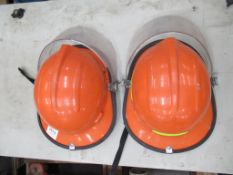 2 x Firefighter Safety Helmets - mfg in 1992 therefore not for practical use.