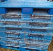 8no. Blue Closed Deck Plastic Pallets 1200 x 1000 x 150. Please note this lot is located in Hemswell