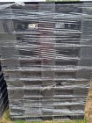 11no. Black Open Deck Plastic Pallets – 1200 x 1000 x 150mm. Please note this lot is located in Hems