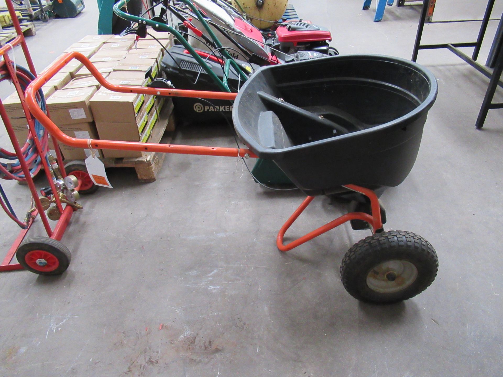 An Agri-fab manual salt spreader