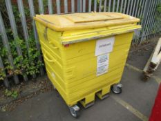 A Yellow Taylor Continental 1100 Commercial Bin. Please note there is a £5 + VAT Lift Out Fee on th