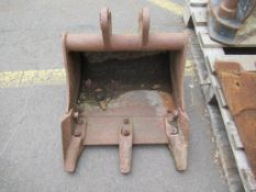 An Excavator Bucket. Width 435mm Pin Width 30mm. Please note there is a £10 + VAT Lift Out Fee on t