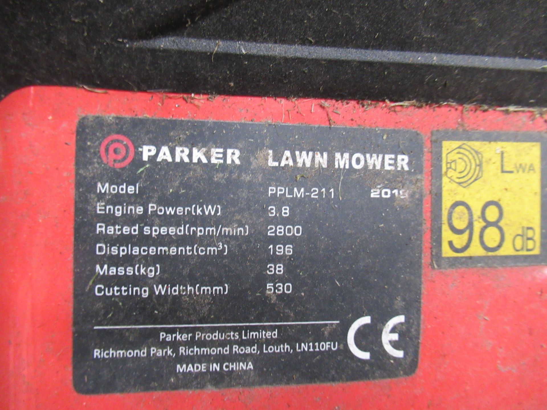 A Parker 196cc mower - Image 3 of 3