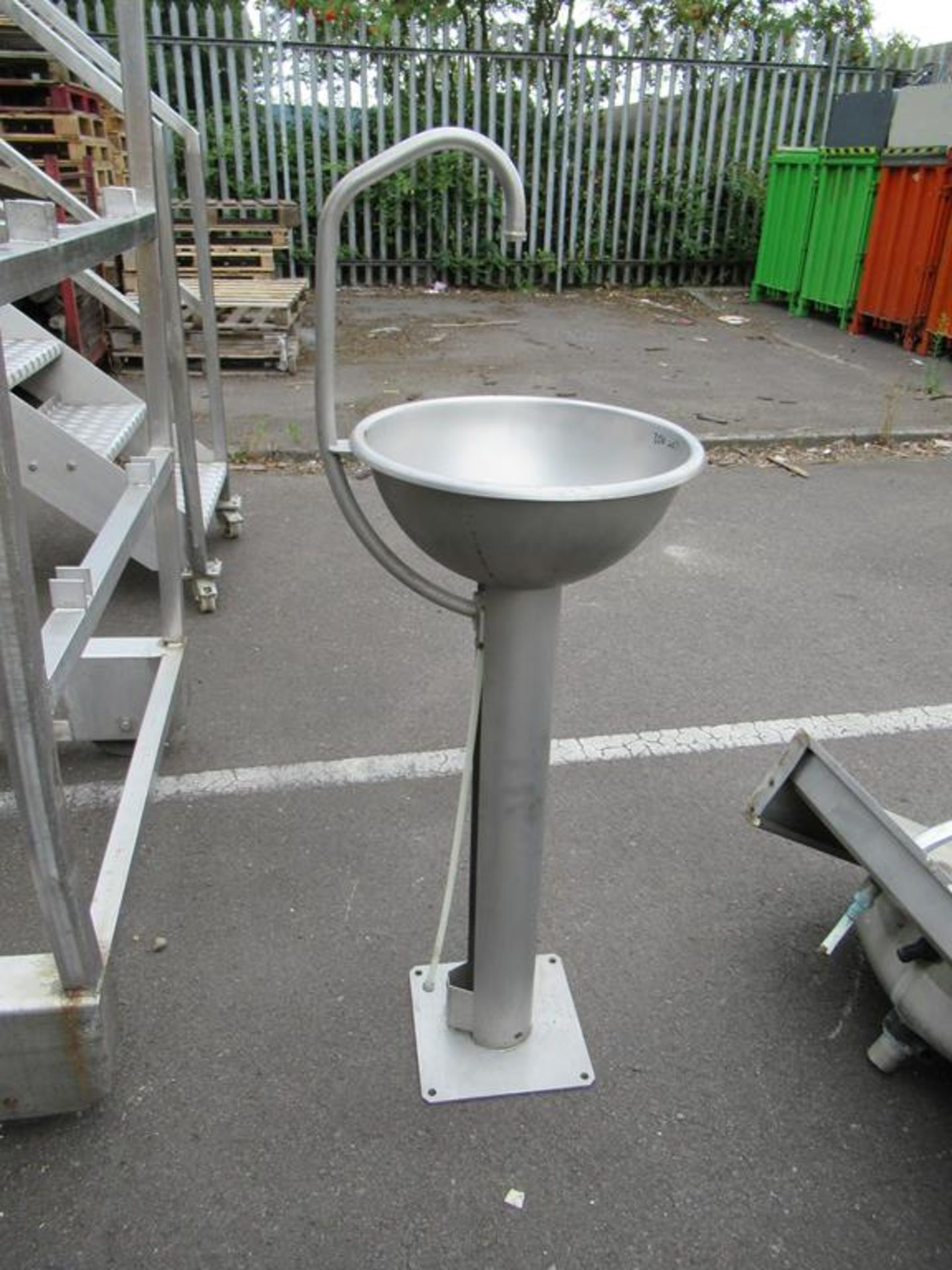 A S/Steel Water Fountain. Height to Bowl 910mm.