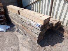 Various Stone Flags, Timber Sleepers etc. to 4 Pallets