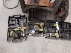 3 x Various Dewalt Cordless Drills