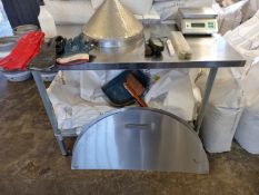 Stainless steel prep table (contents not included)