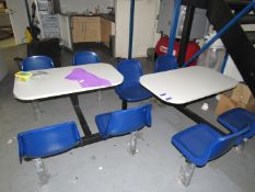 2no 4 Seat Canteen Table