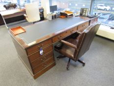 Antique Style Directors desk (Approx. 1800 x 900) with l