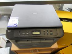 Brother DCP-L2500D printer, and Fellowes 63cb shredder