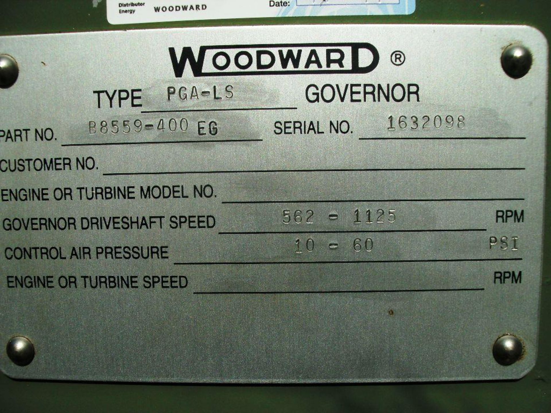 Woodward Governor: Type PGA, - Image 7 of 7