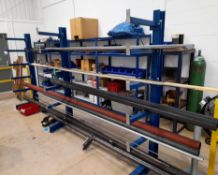 3 x Steel Cantilever Racks with contents as lotted