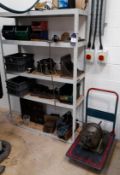 Clarke 5-shelf Storage Unit with various Tools, Bits, Holders, Gauges etc as lotted