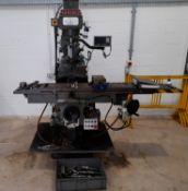 King Rich KRV3000 Turret type Vertical Milling Machine, with Newall B60 readout, model KR-
