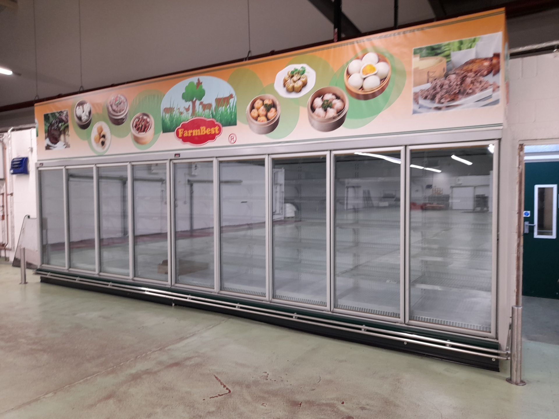 9 Door freezer display unit, approx. 7000mm length (Disconnection required by qualified - Image 2 of 5