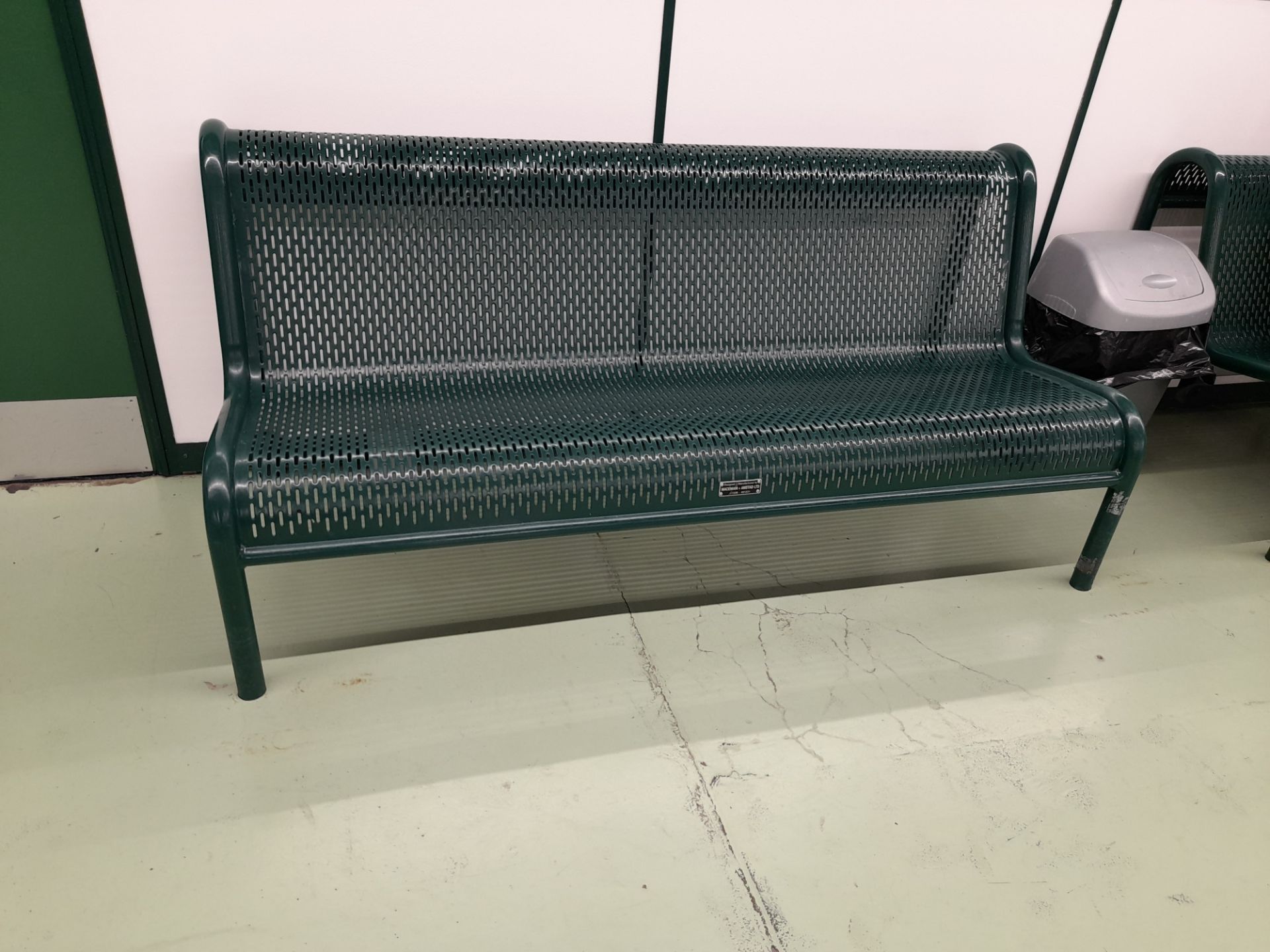 2 x Macemain & Amstad Ltd plastic-coated steel benches (only available for removal Friday 5th - Image 2 of 2