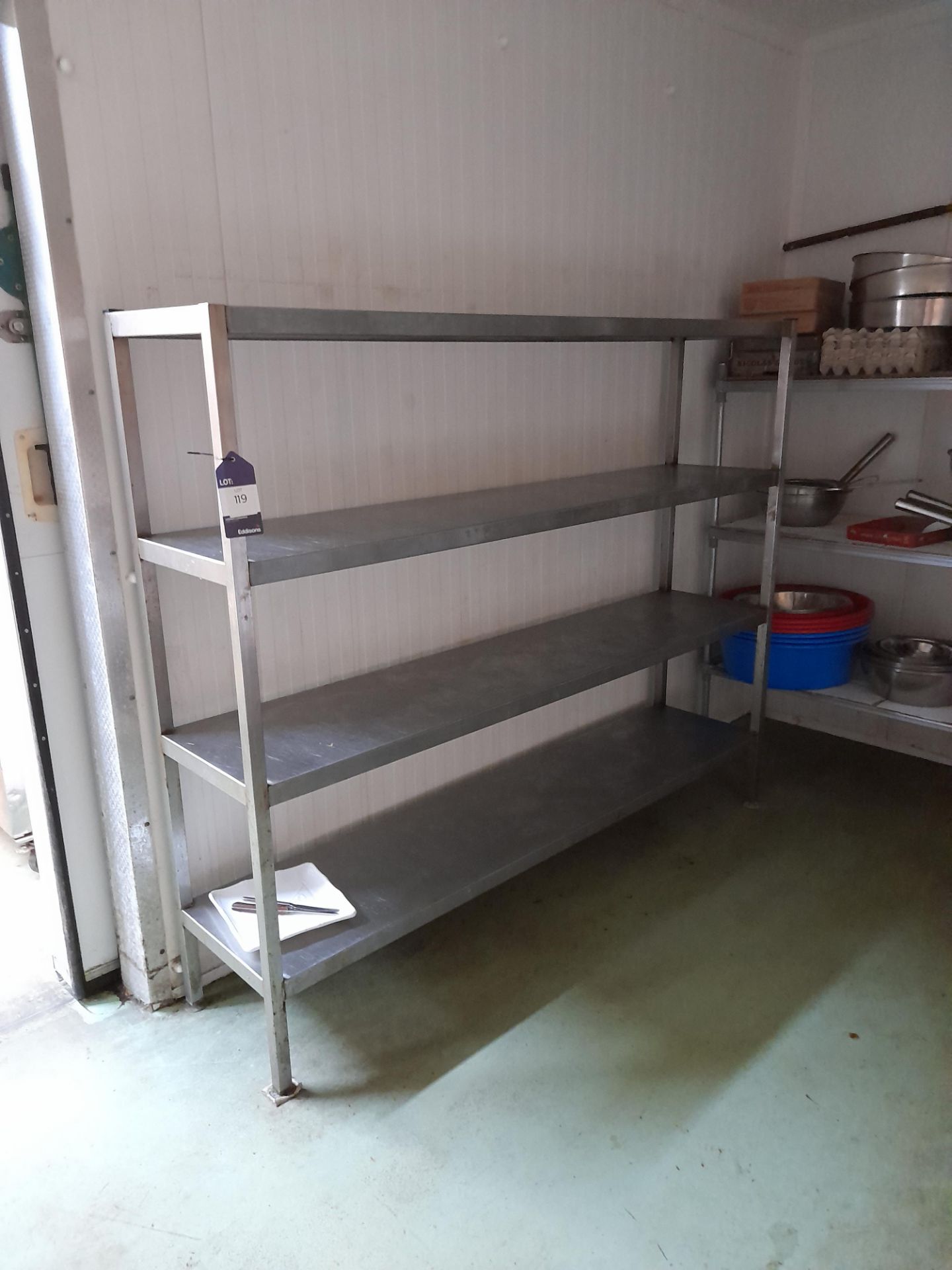 Stainless steel 4-tier rack (Located in cold store) – Located on 1st floor