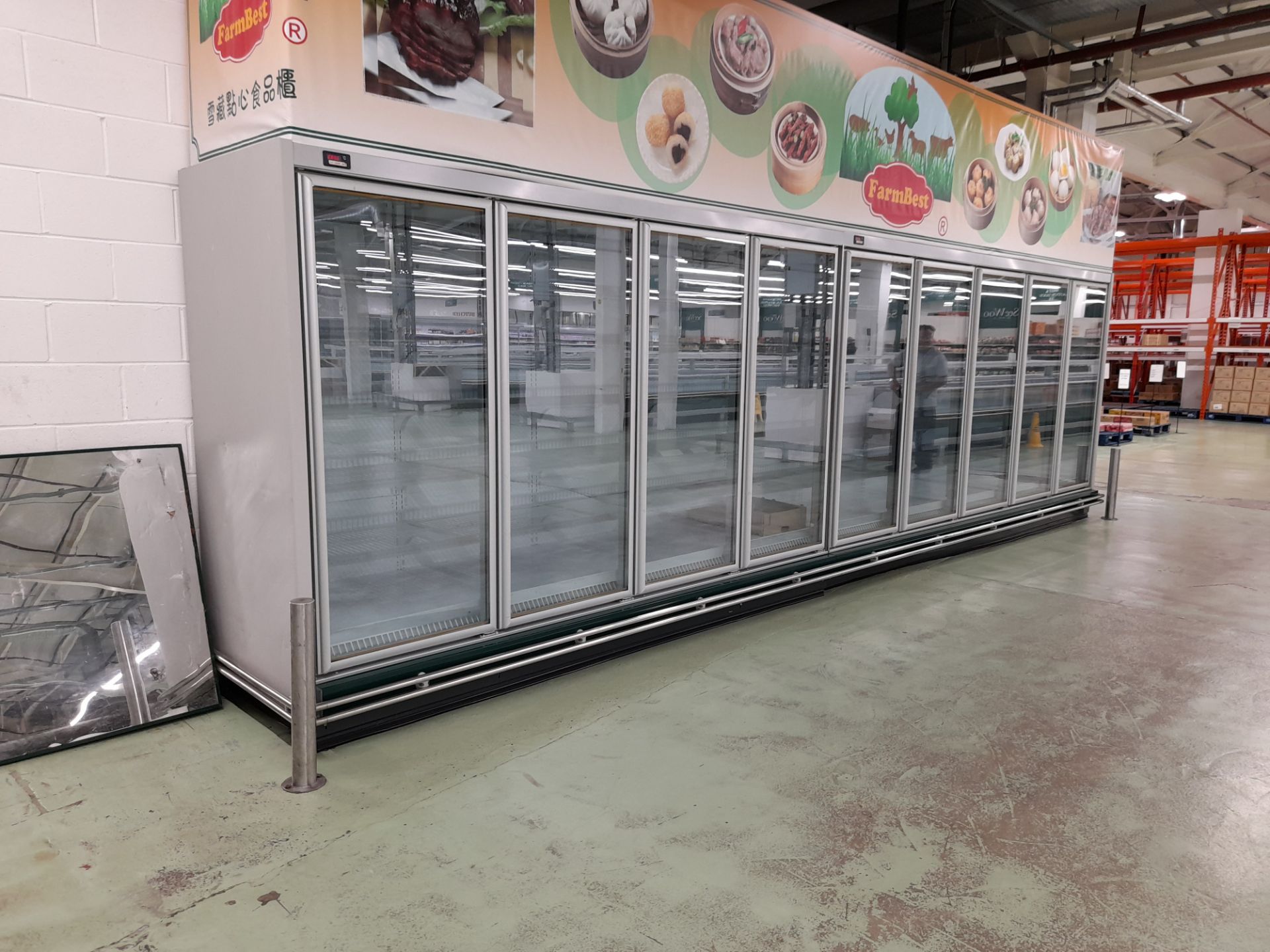 9 Door freezer display unit, approx. 7000mm length (Disconnection required by qualified - Image 3 of 5