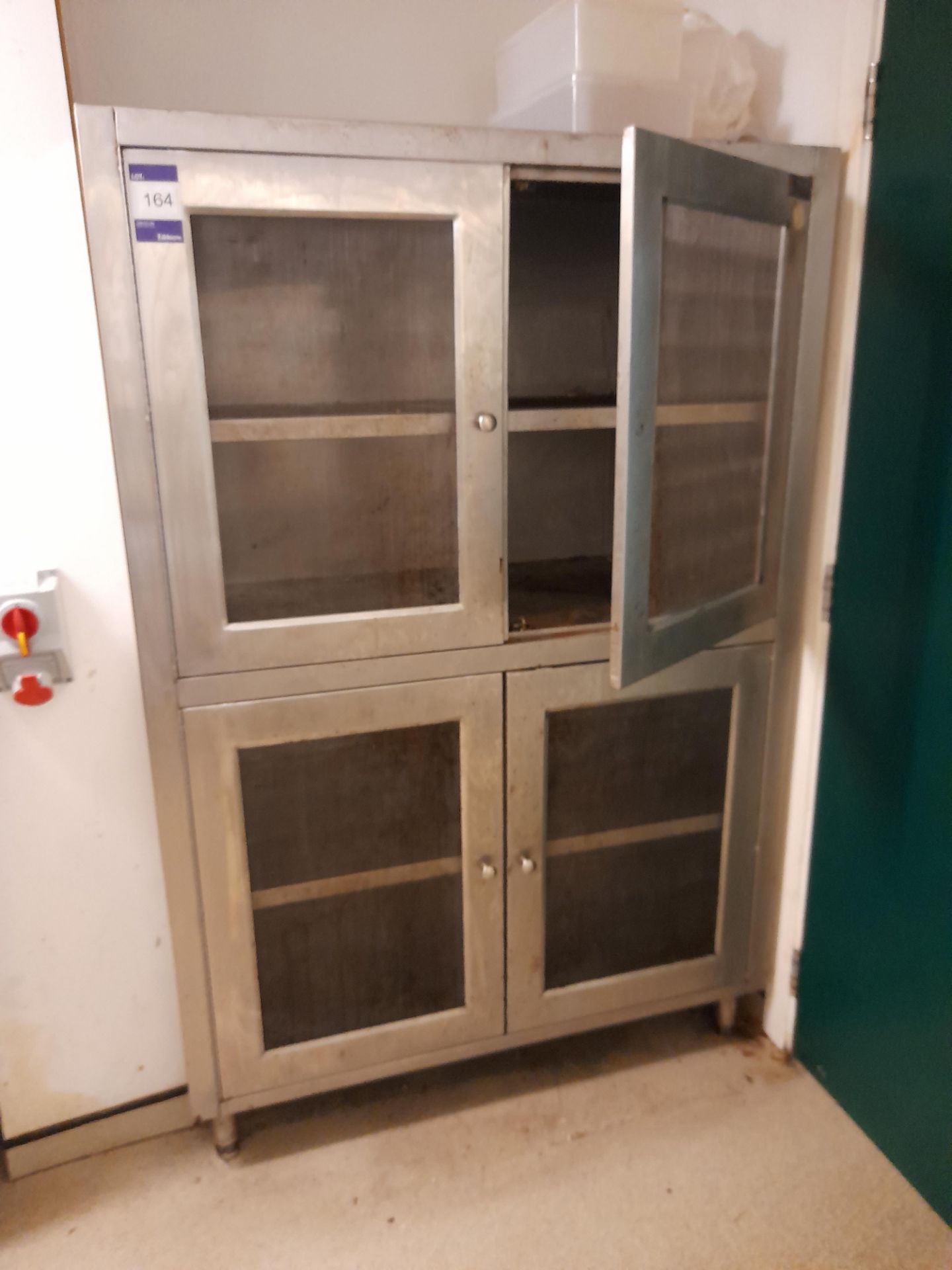 Stainless steel mesh fronted 4 door cabinet – Located on 1st floor